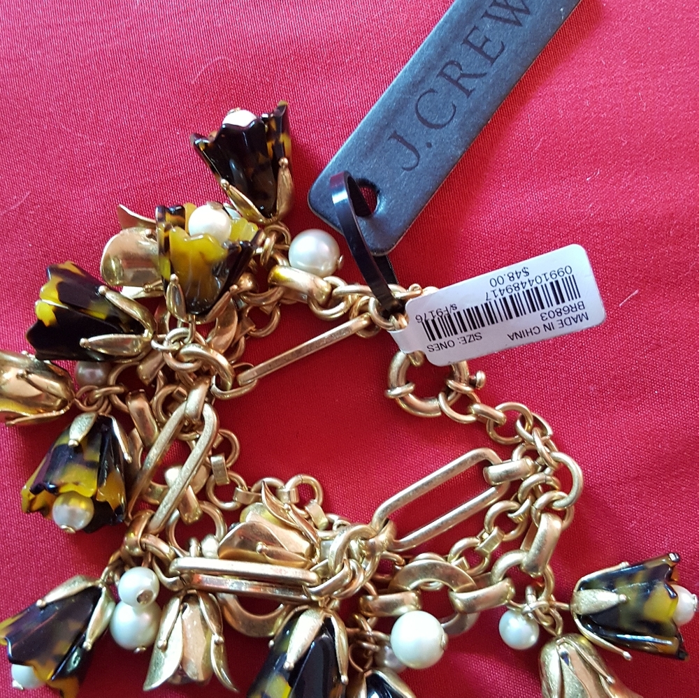 J.Crew Floral cascade bracelet